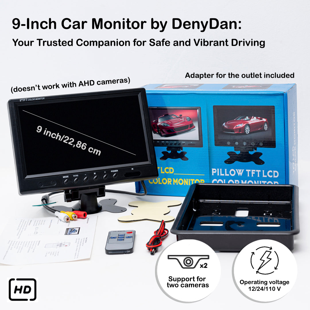 9-Inch HD Car Monitor DenyDan