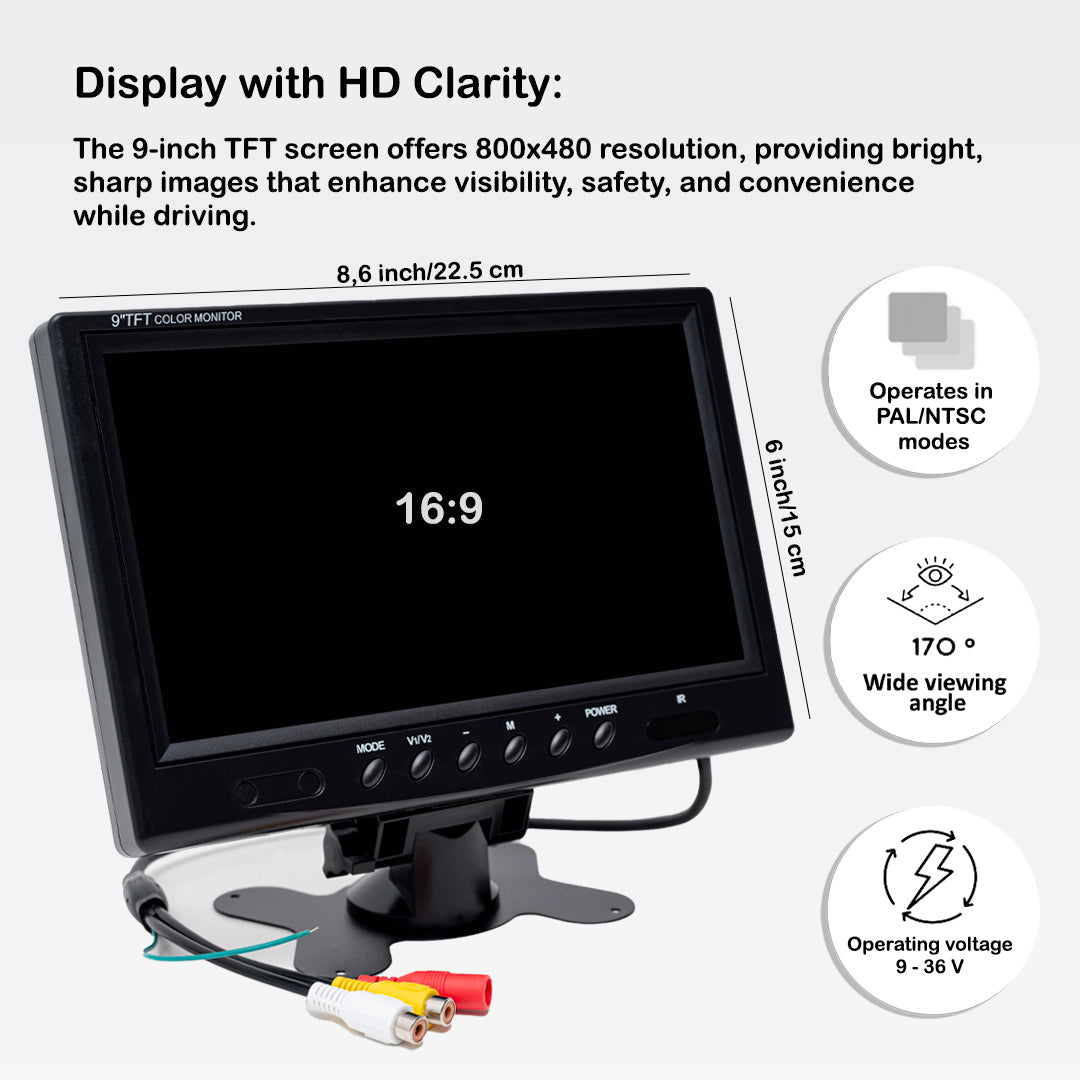 9-Inch HD Car Monitor DenyDan