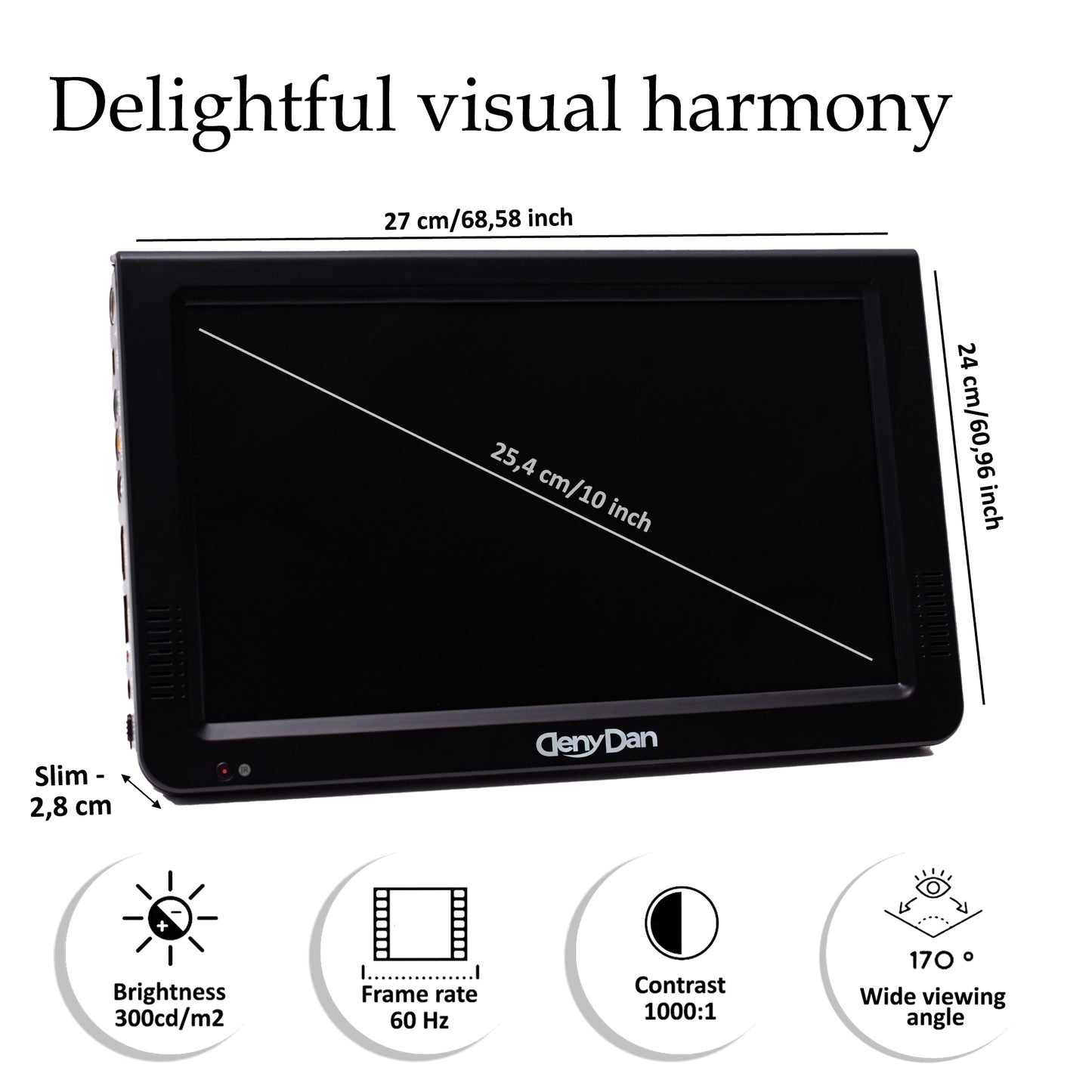 10-Inch Portable 2 in 1 TV & Monitor by DenyDan