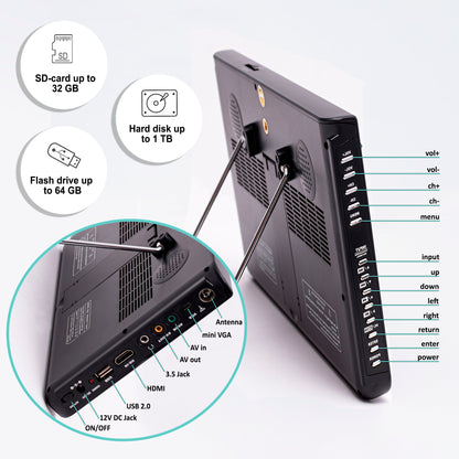 10-Inch Portable 2 in 1 TV & Monitor by DenyDan