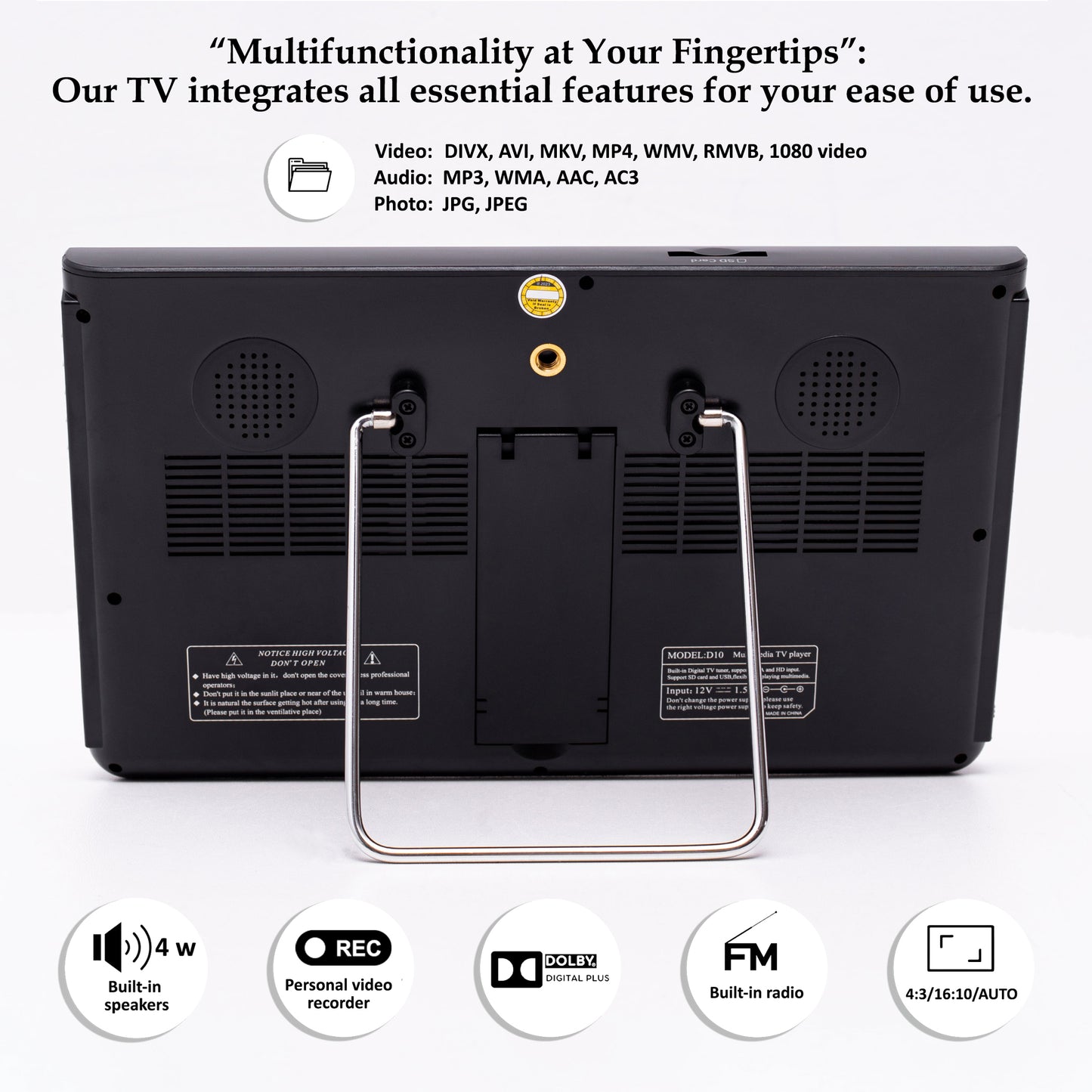 10-Inch Portable 2 in 1 TV & Monitor by DenyDan